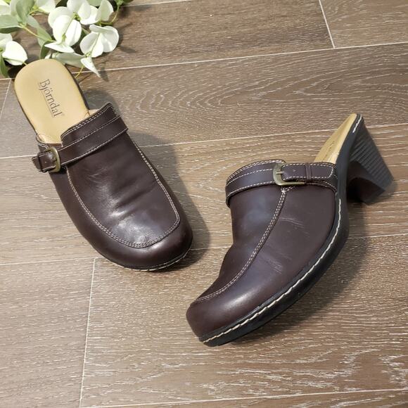 Bjorndal "Kendall" Slip On Leather Mules 8.5 - Picture 7 of 12